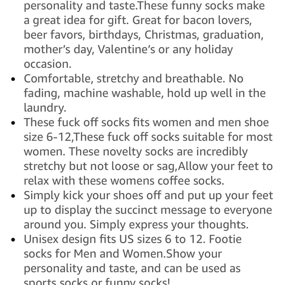 FCK OFF SOCKS,NIP - Picture 5 of 5